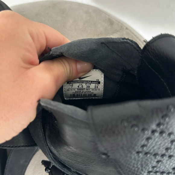 Nike Blazer Twist Mid Trainers Leather Black Size 7 - Picture 10 of 10